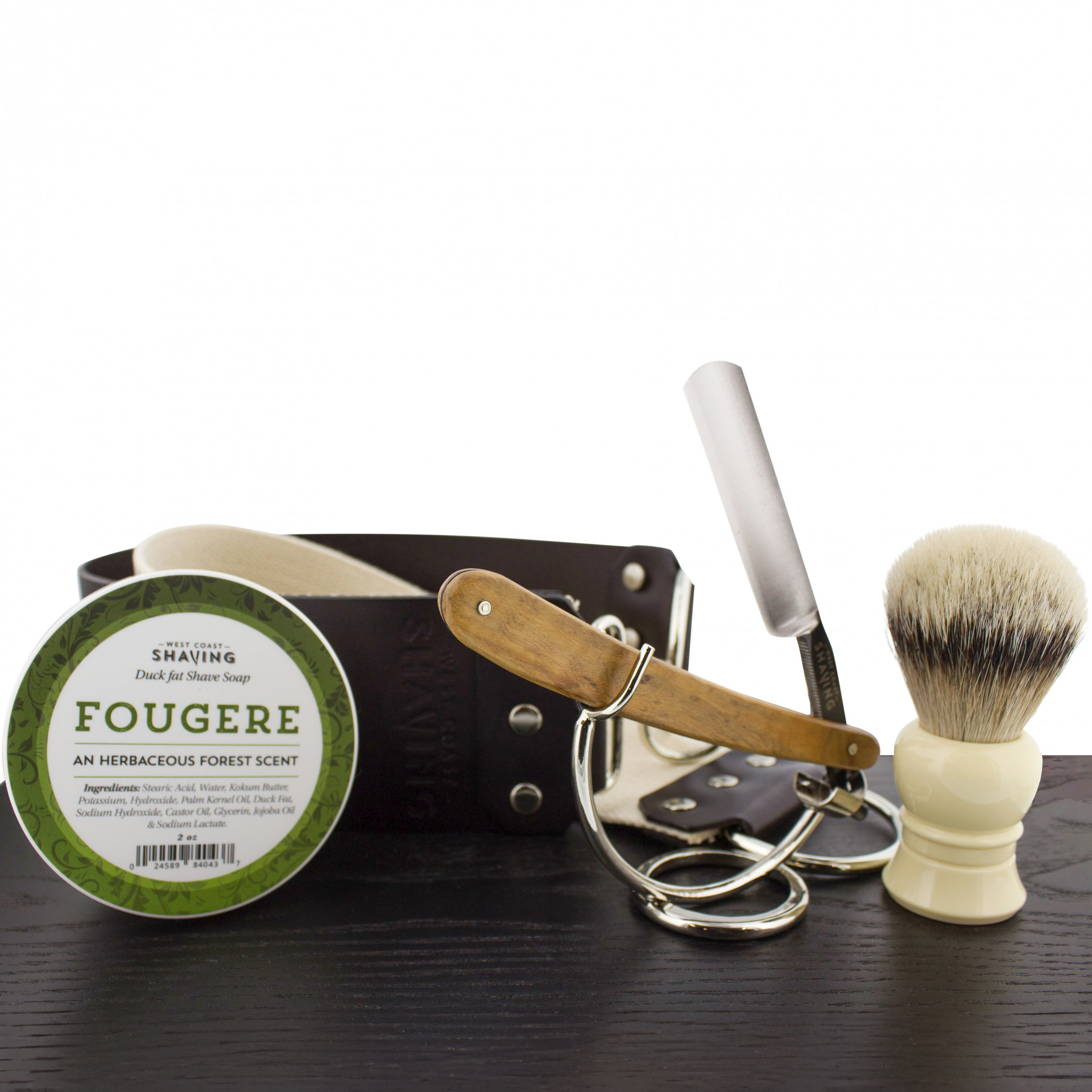 Product image 0 for WCS Wood Straight Razor Kit